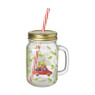 Mason jar retro auto - transparant - 450 ml