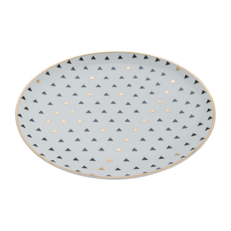Dinerbord zwart/goud - 27 cm 