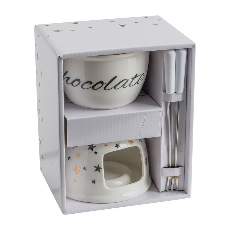 Chocoladefondue zwart/goud