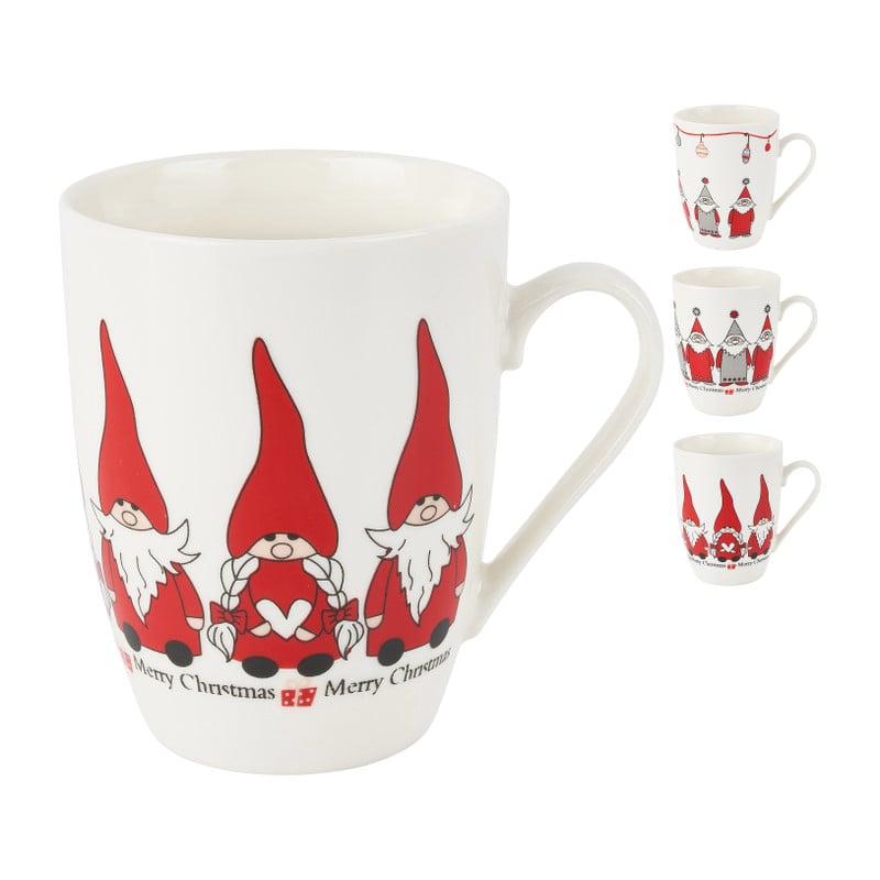 Mok met kerstmannen - diverse varianten - 33 cl 