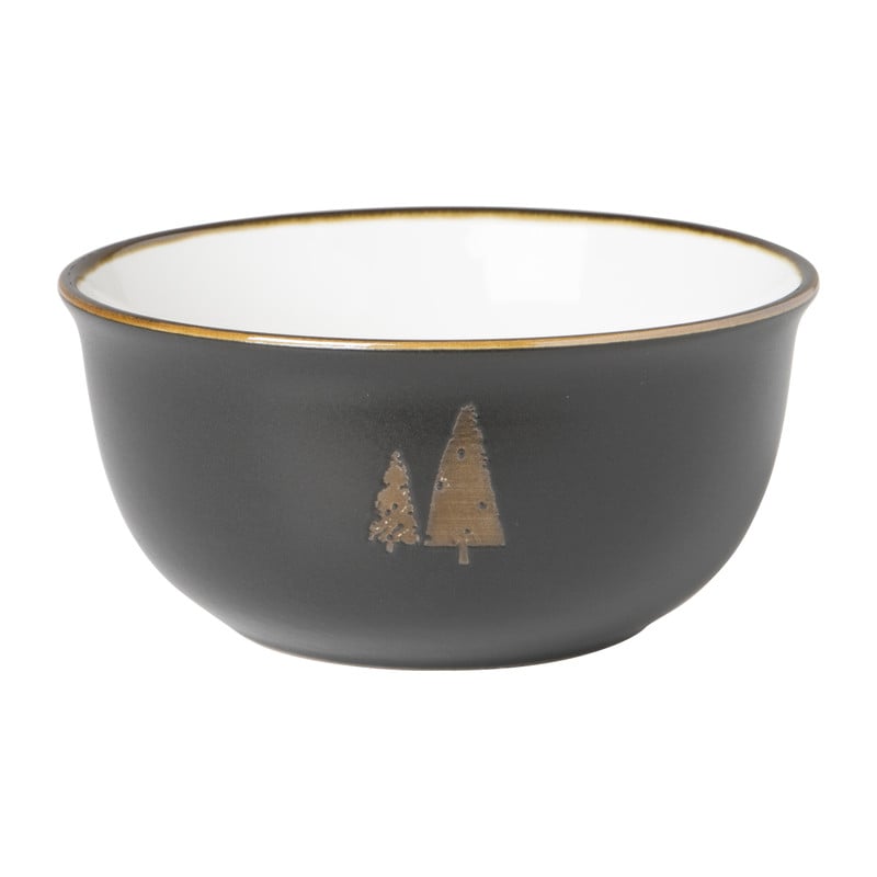 Schaaltje gouden kerstboom - zwart - 450 ml
