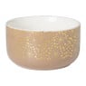 Schaaltje met gouden print - bruin - ⌀11x6 cm 