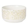 Schaaltje met gouden print - wit - ⌀11x6 cm 