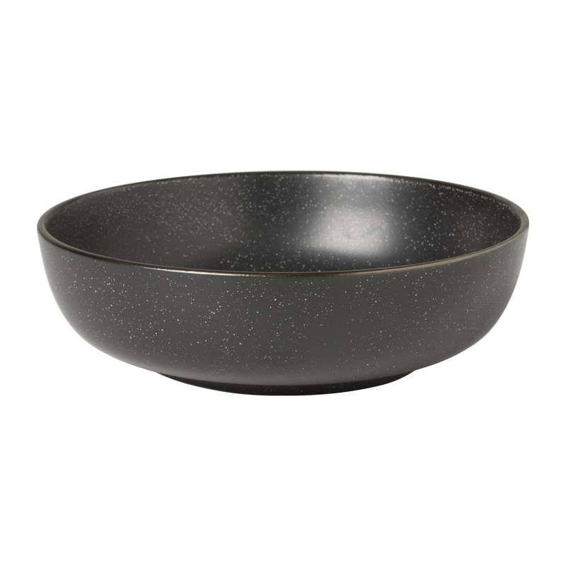 Diep bord Eline - zwart/goudkleurig - ø18x5 cm