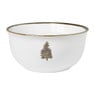 Schaaltje met gouden kerstboom - wit - ø13.5x6.5 cm 