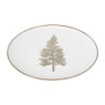 Dinerbord met gouden kerstboom - wit - ø26 cm 