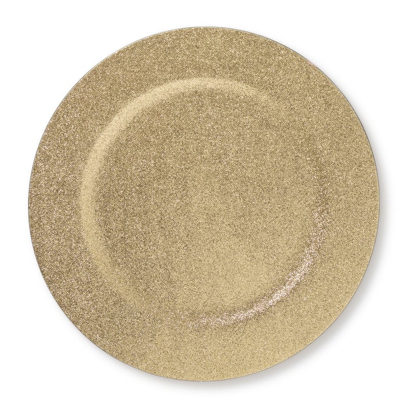Onderbord glitter - goudkleurig - ø33 cm