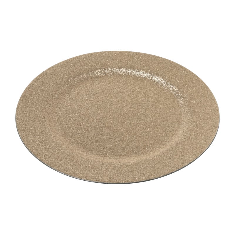 Onderbord glitter - goudkleurig - ø33 cm