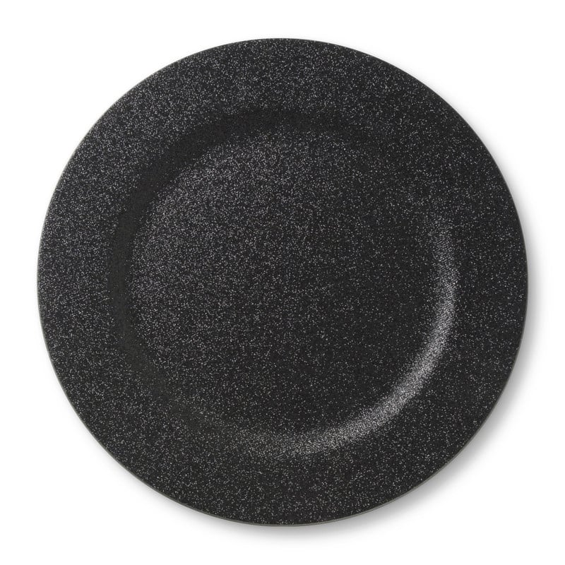 Onderbord glitter - zwart - ø33 cm