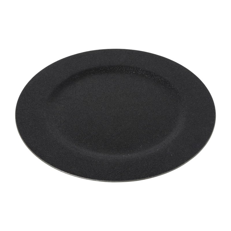 Onderbord glitter - zwart - ø33 cm