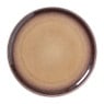 Ontbijtbord Olivia - bordeauxrood/beige - ø22x2 cm