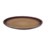 Ontbijtbord Olivia - bordeauxrood/beige - ø22x2 cm