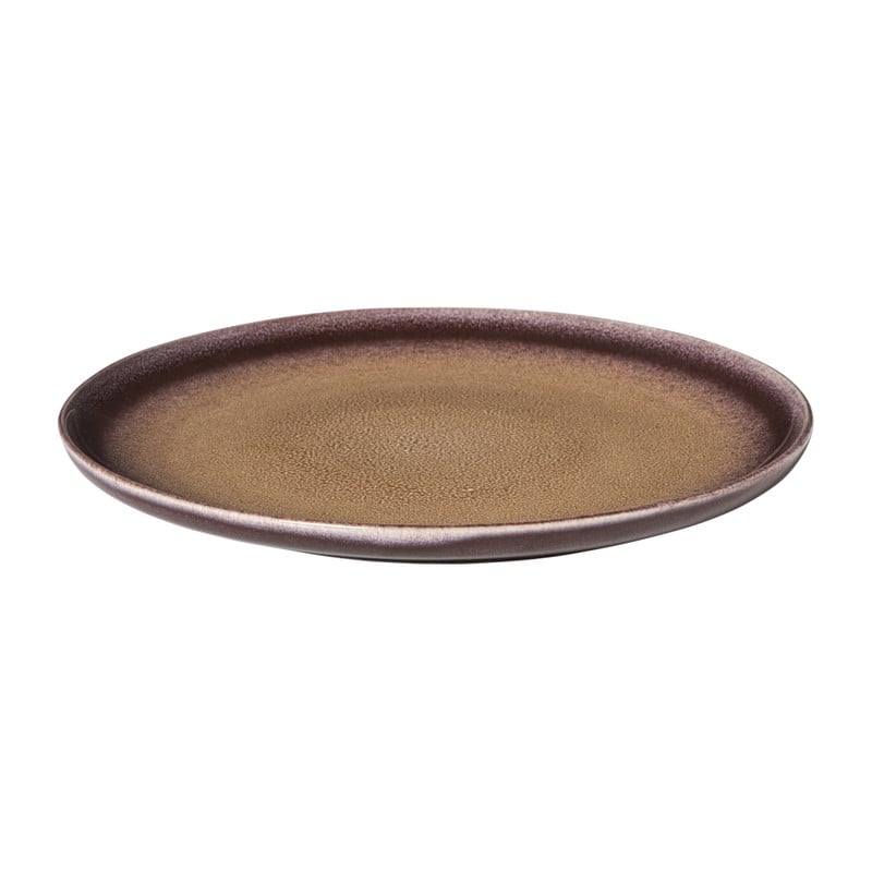Dinerbord Olivia - bordeauxrood/beige - ø27.5x2.5 cm