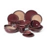 Dinerbord Olivia - bordeauxrood/beige - ø27.5x2.5 cm