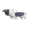 Theezakjeshouder hond frenchie - wit/grijs - 2.3x8 cm