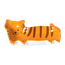 Theezakjeshouder kat - oranje/bruin - 2.3x8 cm