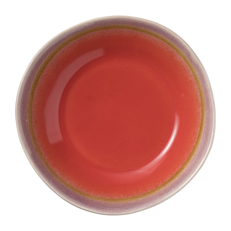 Diep bord Roots - rood/paars - ø20x5.4 cm