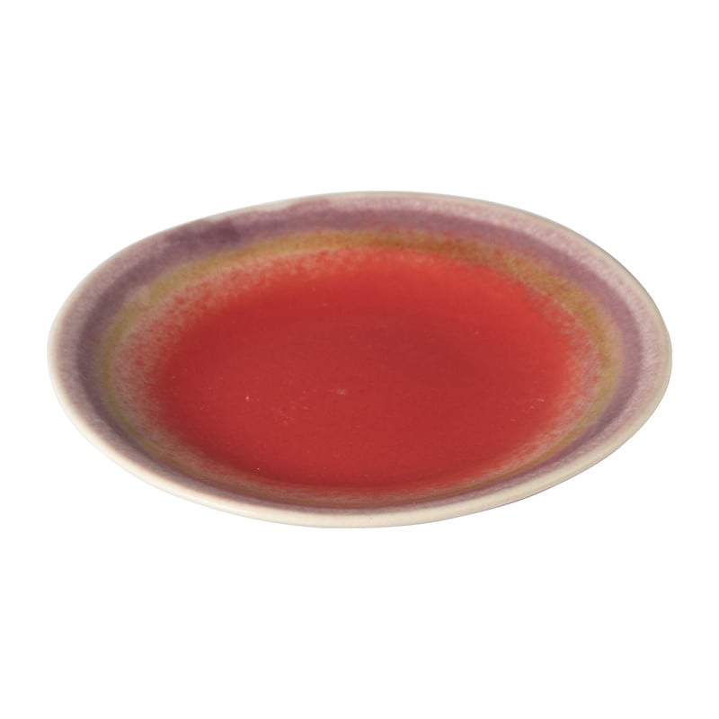 Theezakjeshouder Roots - rood/paars - ø10x1.5 cm
