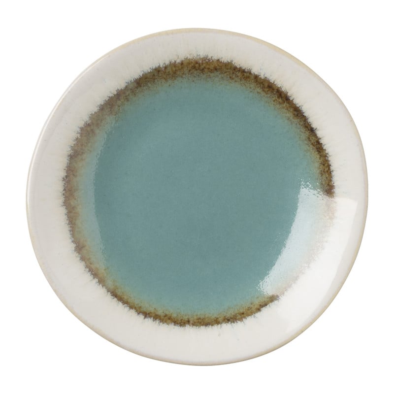 Theezakjeshouder Roots - turquoise - ø10x1.5 cm