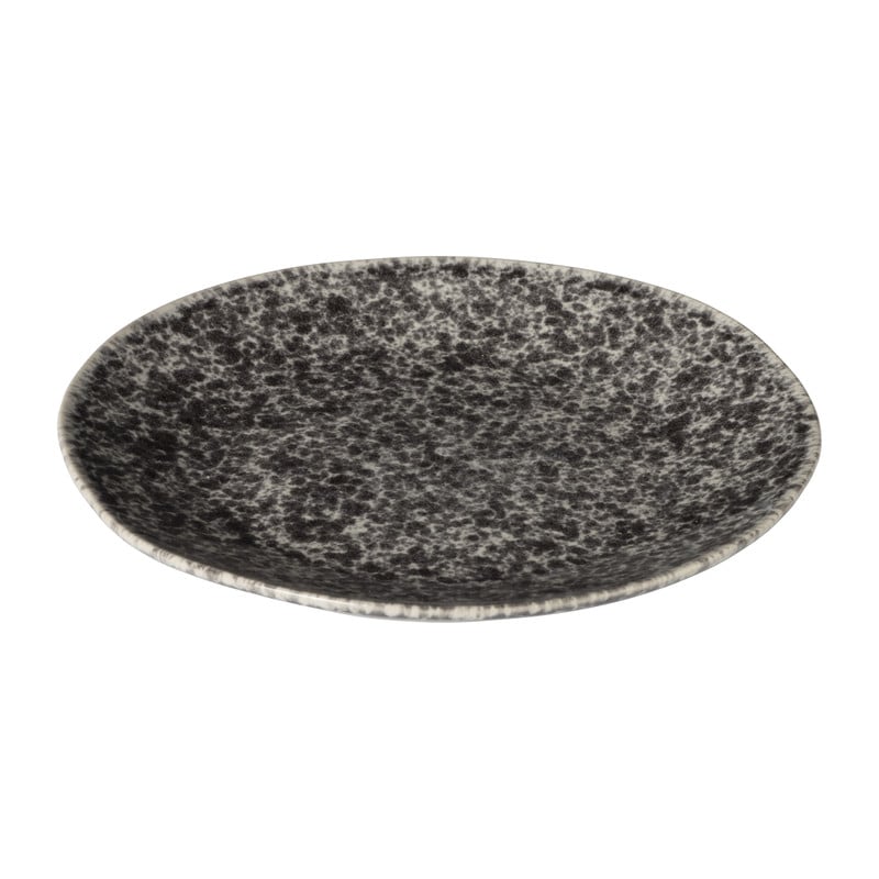 Ontbijtbord Roots - zwart/wit - ø22x2.5 cm