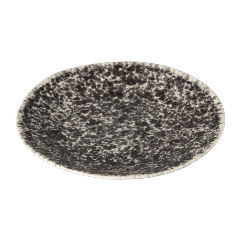 Gebaksbordje Roots - zwart/wit - ø18x2.2 cm