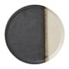Dinerbord cortado - beige/zwart - ø26.5x2 cm