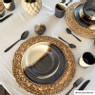 Dinerbord cortado - beige/zwart - ø26.5x2 cm