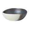 Diep bord cortado - beige/zwart - ø18x5.8 cm