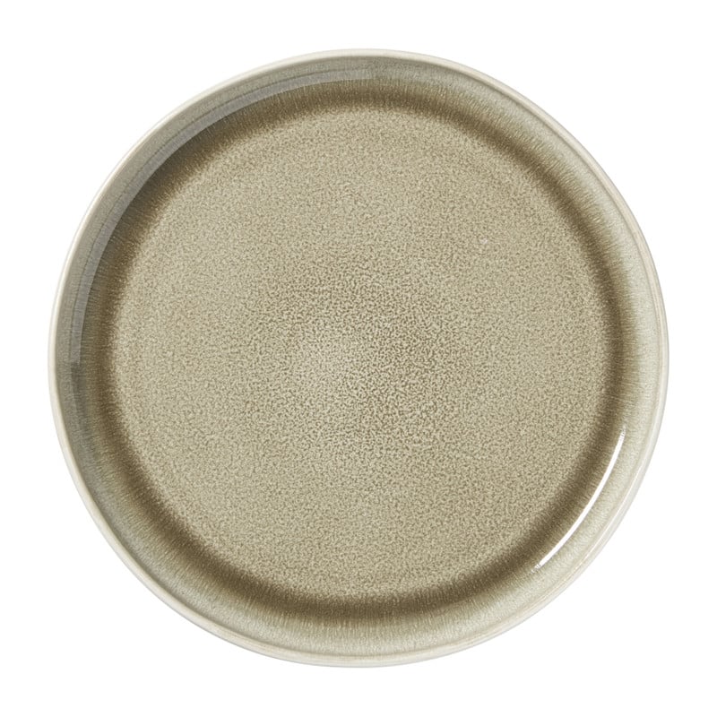 Dinerbord kaori - wit/bruin - ø27x3 cm
