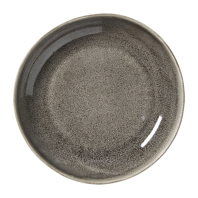 Diep bord fuji - bruin - ø22x4 cm