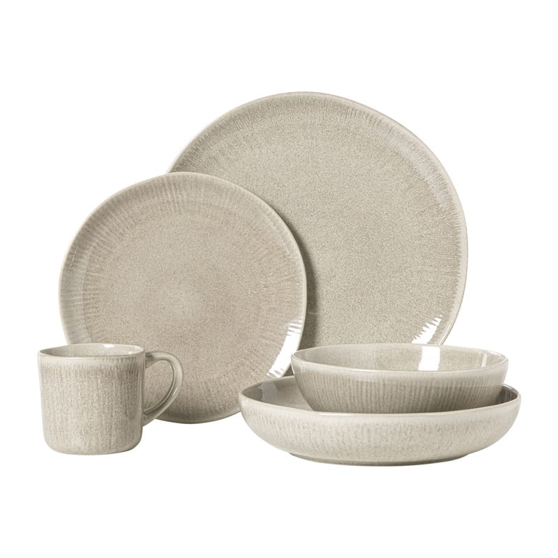 Diep bord fuji - beige - ø22x4 cm