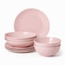 Serviesset 16-delig - roze - 4 persoons