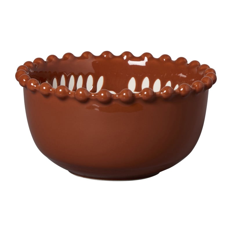 Schaaltje met bolletjesrand - ø12.2x6.3 cm - diverse varianten