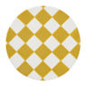 Taartplateau ruit - geel/bruin - ø24.3x9.4 cm