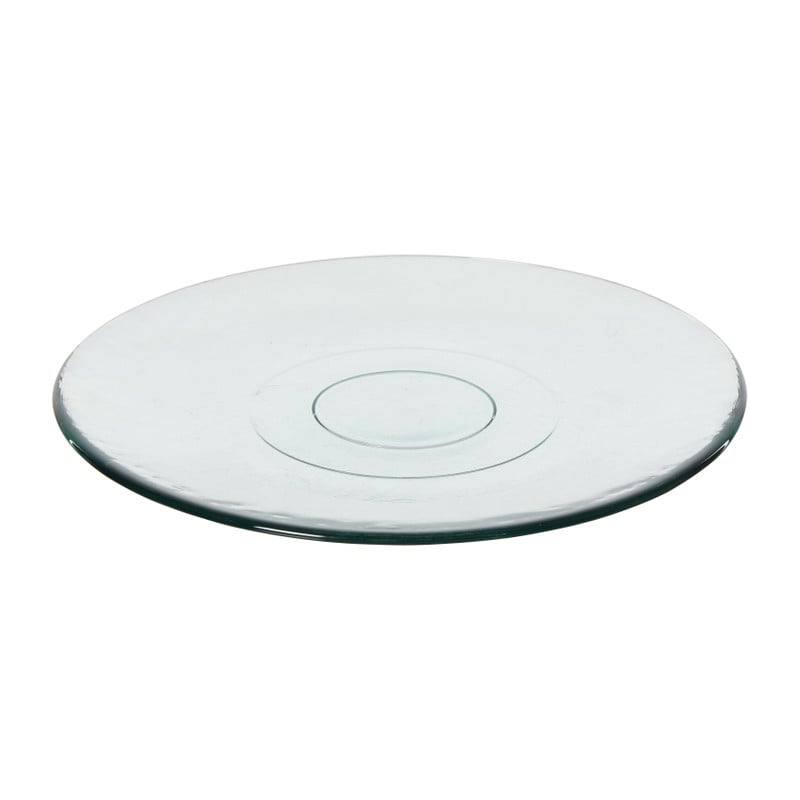 Dinerbord glas - transparant - ø27x2 cm