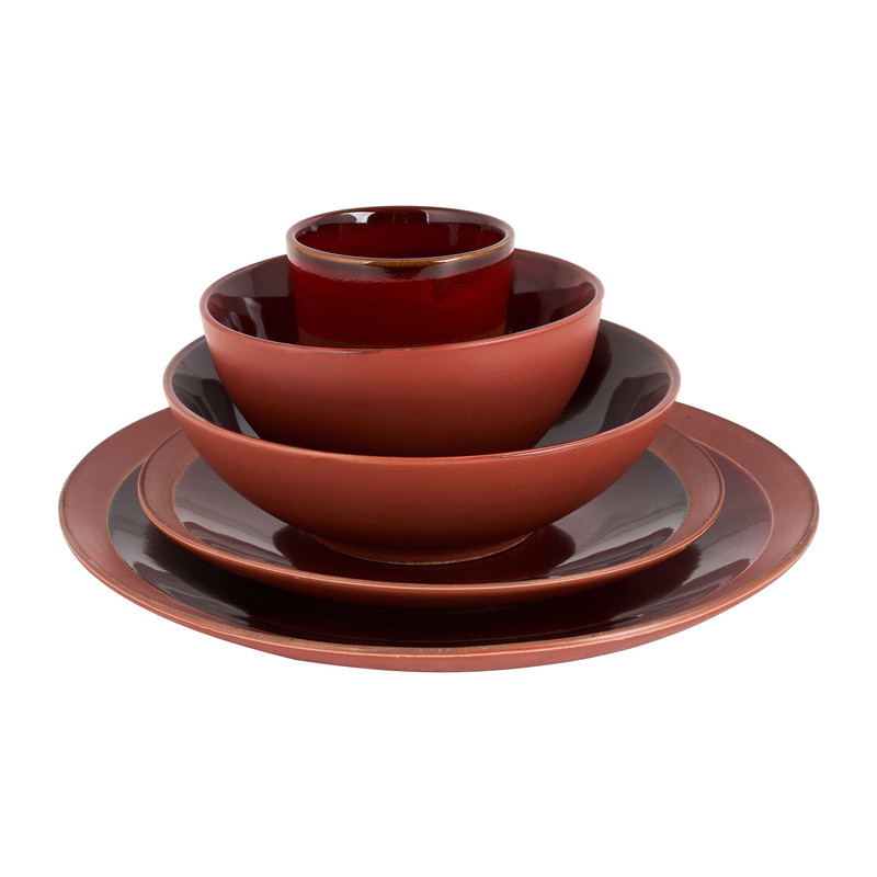 Diep bord terra cotta - 18x6 cm