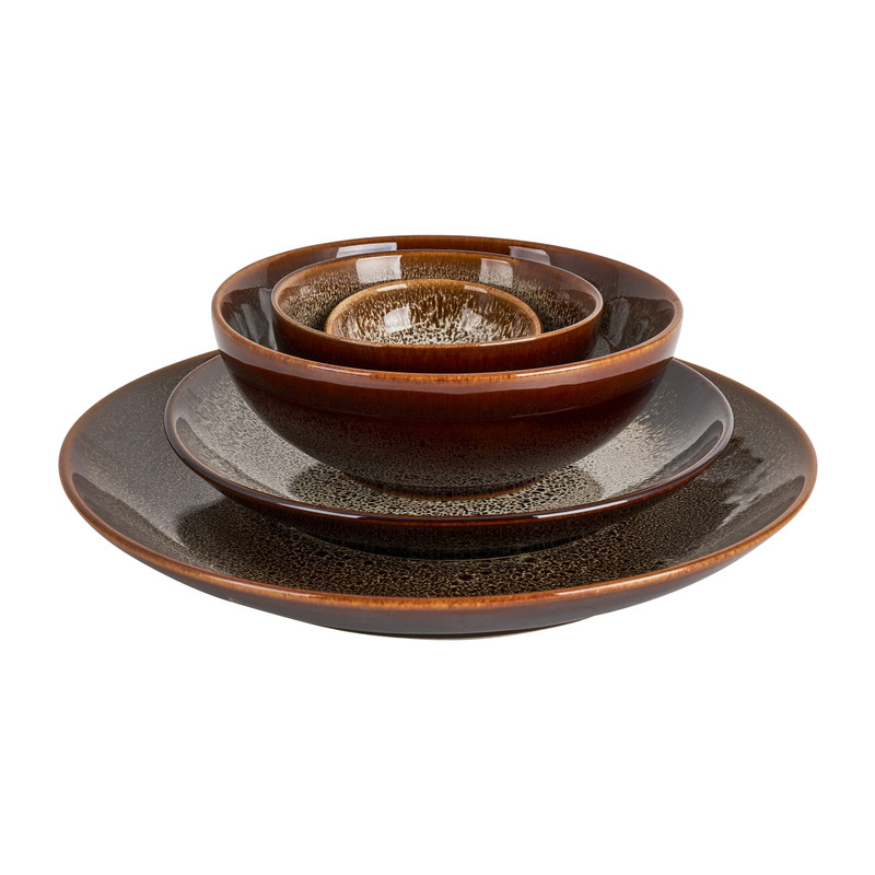 Schaal Isa - bruin - ⌀17x6 cm