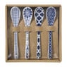 Lepels Mico - blauw/wit - set van 4