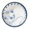 Schaaltje Mico kat groot - blauw/wit - ø10.8x3.7 cm