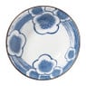 Schaaltje Mico bloemen groot - blauw/wit - ø10.8x3.7 cm