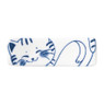 Eetstokjeshouder Mico kat - blauw/wit - 1.5x6x1.2 cm
