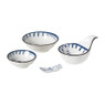 Eetstokjeshouder Mico kat - blauw/wit - 1.5x6x1.2 cm
