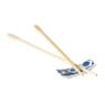 Eetstokjeshouder Mico bloemen - blauw/wit - 1.5x6x1.2 cm