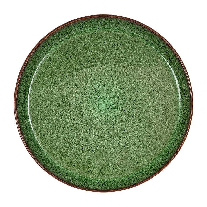 Bord Glossy - groen - ⌀26.5 cm