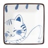 Schaaltje Mico kat klein - blauw/wit - 3x9.2x9.2 cm