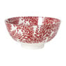 Schaaltje Mirna blaadjes klein - rood/wit - ø12x5.8 cm