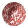 Schaaltje Mirna blaadjes klein - rood/wit - ø12x5.8 cm