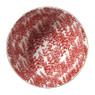 Schaaltje Mirna blaadjes groot - rood/wit - ø15.5x7 cm
