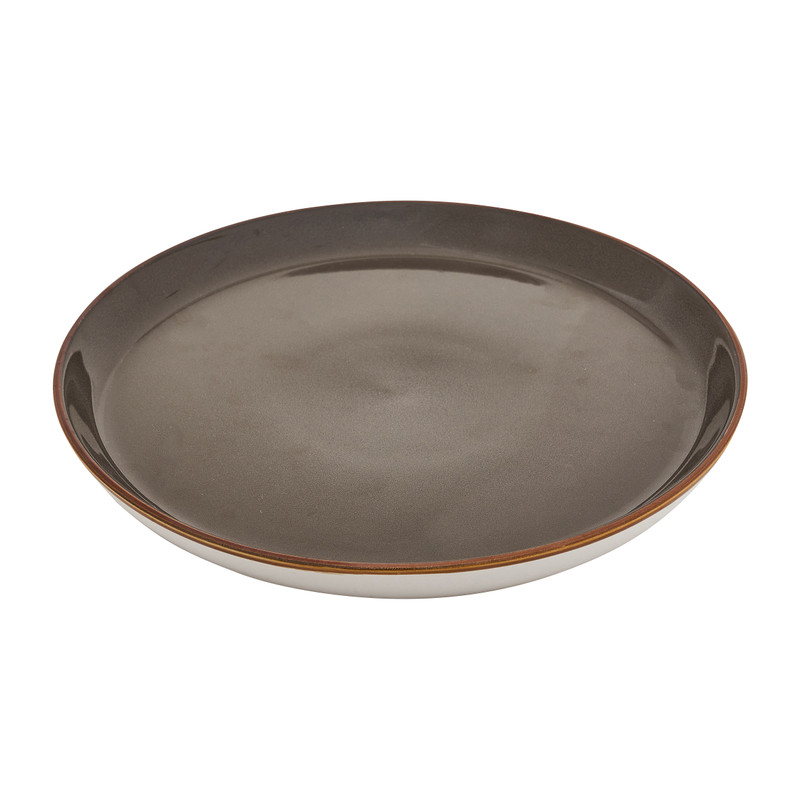 Bord Glossy - grijs - ⌀26.5 cm