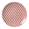 Ontbijtbord Mirna bloem - rood/wit - ø22x2 cm